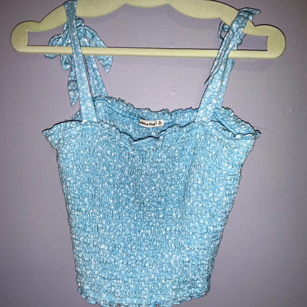 Baby blue cropped